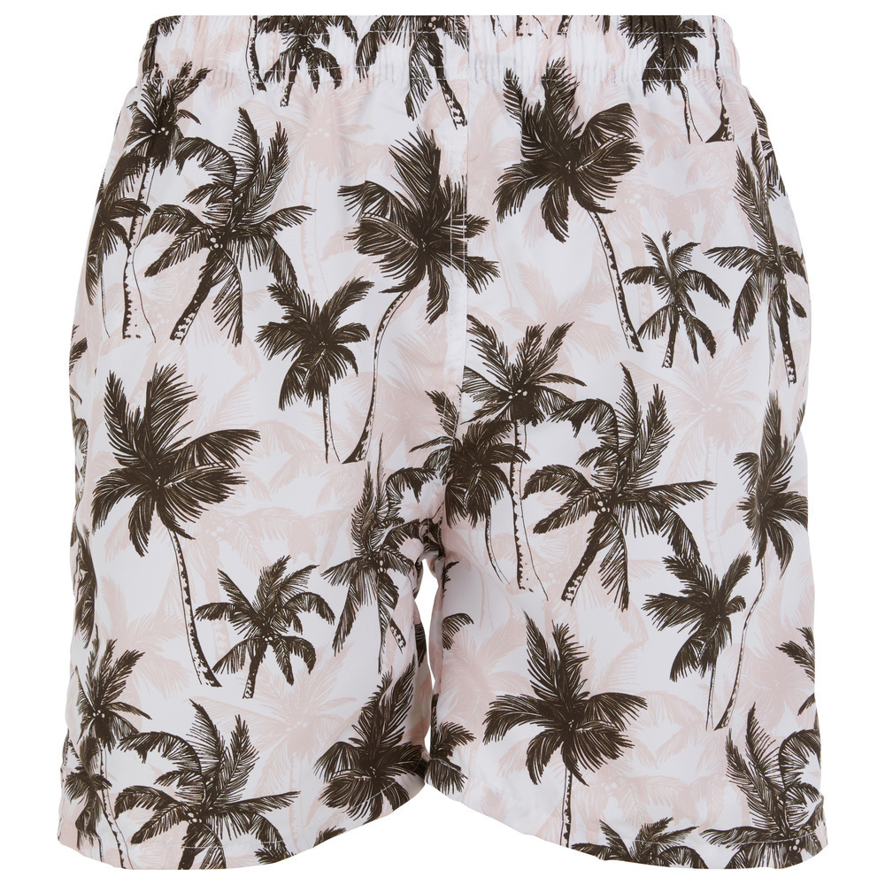 Mens Swimming Trunks Beach Shorts SwimSuit Pockets Mesh Lining, Palm Trees, NWT